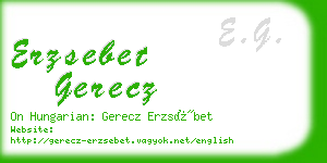 erzsebet gerecz business card